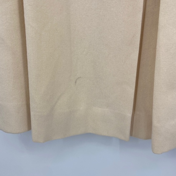 NEIMAN MARCUS 100% Pure Wool Cream Double Breasted Long Line Trench Coat L / XL - Picture 7 of 9